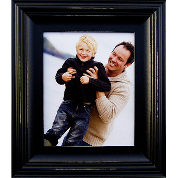 Black Picture Frames 8x10 Black Wood Photo Frame 2.5" Profile