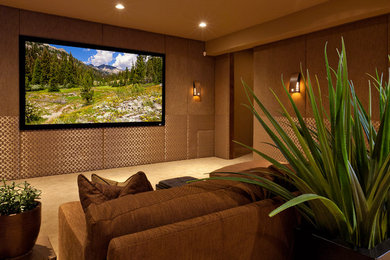 Minimalist home theater photo in Phoenix