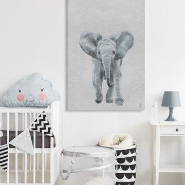 "Here Goes the Elephant II" Painting Print on Wrapped Canvas