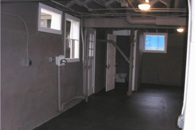 Basement Apartment ADU Bathroom/Entry/Kitchen Before