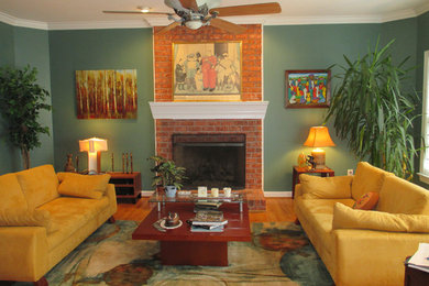 Transitional living room photo in Other