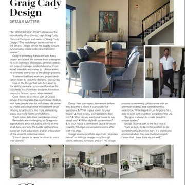 As seen in Media: Architectual Digest, and Vanity Fair
