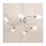 Kim 6 Light Polished Chrome Low Ceiling Light