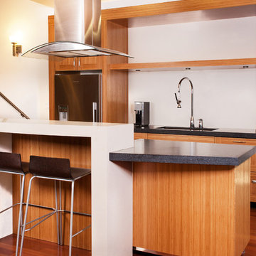 Black Granite & Caesarstone Kitchen