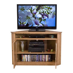 Flat Screen Corner Entertainment Console - Entertainment Centers And Tv Stands