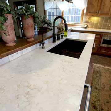 Silestone Countertops on Existing Kitchen Cabinets ~ Akron, OH