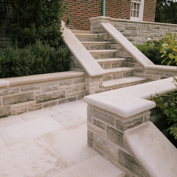 Ebel Walling Stone with Indiana Limestone Coping