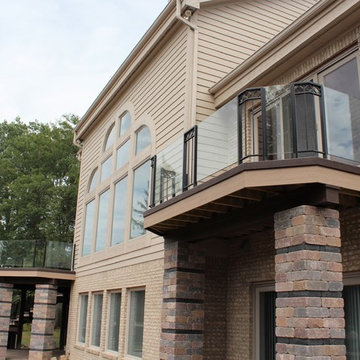 Iron and Glass Rail for Lakehouse