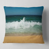 Beautiful Atlantic Beach Portugal Seashore Throw Pillow, 16"x16"