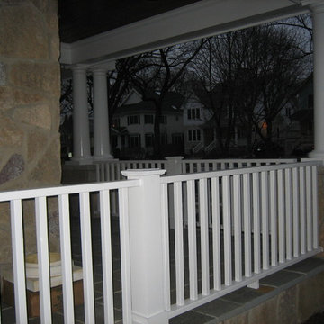 Cedar railing in Hinsdale