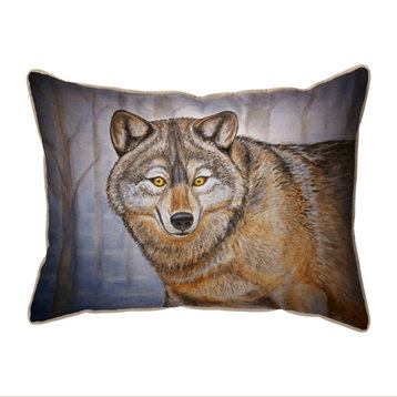 Grey Wolf Large Indoor/Outdoor Pillow 16x20