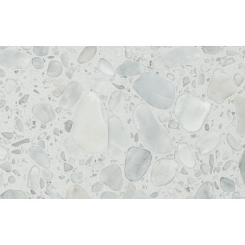 12"x24" Palladio White Marble Floor and Wall Tile, Set of 6