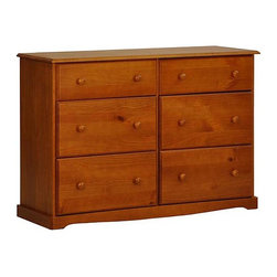 Double Dresser in Honey Pine - Dressers