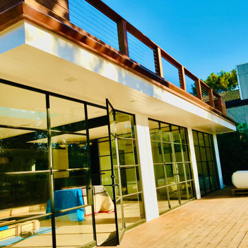 Copper rain gutters - Malibu