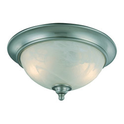 Door Corner - Dover Series Satin Nickel Interior Lighting Collection, Flush Mount Ceiling Ligh - Flush-mount Ceiling Lighting