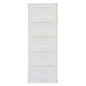 Shaker 1 Panel Primed Solid Core Prehung Interior Door