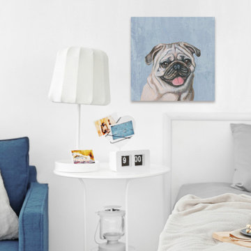 "Adorable Pug" Painting Print on Wrapped Canvas