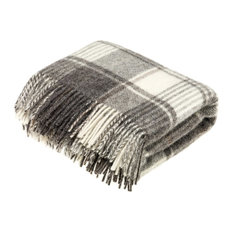 Natural Collection Pure New Wool Throw Blanket Huntingtower Brown