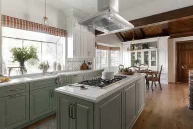 Example of a french country kitchen design in Los Angeles