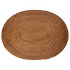 Loma Oval Rattan Placemat, Set of 2 Pieces, Honey Brown