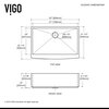 VIGO All-In-One Camden Stainless Steel Farmhouse Kitchen Sink Set, 33"
