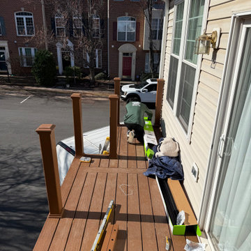 Townhouse Deck Remodel with Trex Decking and Railing