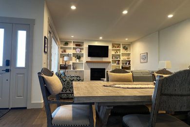 Mid-sized country living room photo in Seattle