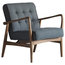 Humber Upholstered Armchair, Dark Grey Linen