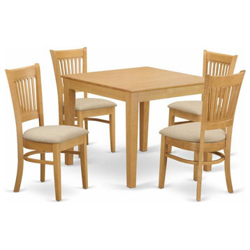 5-Piece Table Chair Set, Kitchen Table 4 Dining Chairs With Cushion