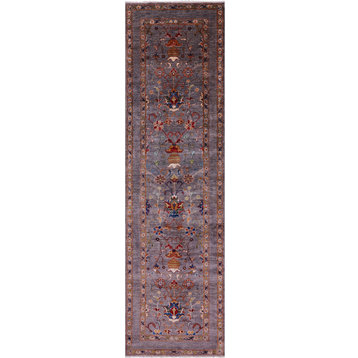 Persian Tabriz Hand Knotted Wool Runner Rug 2' 9" X 9' 10" - Q16832