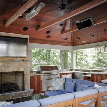 Upscale Backyard Poolside Luxury Pavilion in Rydal PA