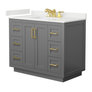 Dark Gray with Brushed Gold Trim