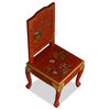Chinoiserie Harpsichord Style Desk With Chair, Red