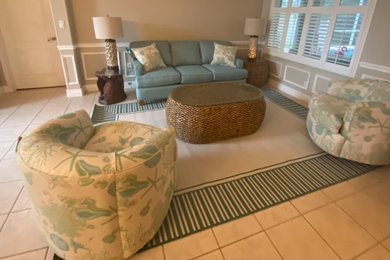 Inspiration for a coastal living room remodel in Orlando