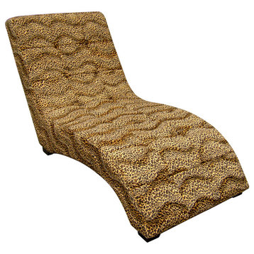 Modern Leopard Print Chaise