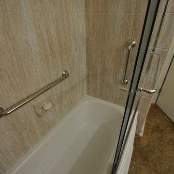 Brytons bathroom remodel in seaside pattern