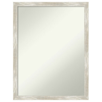 Crackled Metallic Narrow Non-Beveled Wall Mirror - 20 x 26 in.