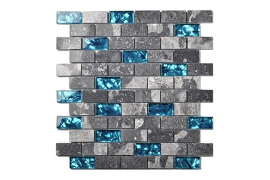 All Stone And Subway Glass Mosaic Marble Tile New Design Wall Backsplash