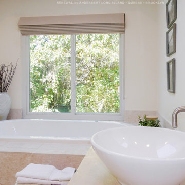 Sliding Window in Marvelous Bathroom - Renewal by Andersen Long Island