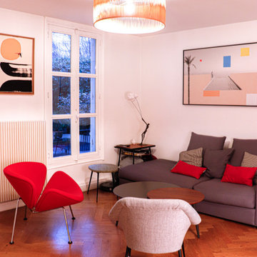 Rénovation intérieure appartement 68m2 et terrasses 22mParis 17 Saint-Ferdinand