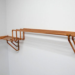 Rustic Modular Copper Pipe Shelving (L-Shaped and Step-Up) - Bookcases