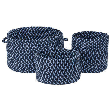 Early Years Braided Toy Storage 3-Piece Set, Navy Blue