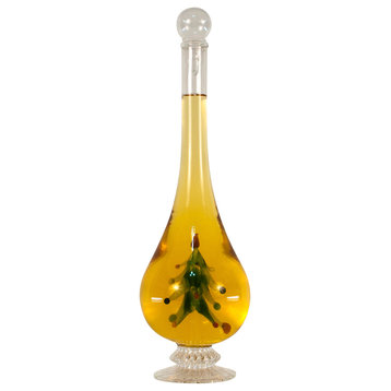 Tear Drop  Bottle With Christmas Tree