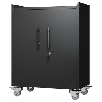 Gewnee Locking Metal Storage Cabinet with Wheels