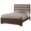 Nampa 6-Piece Bedroom Set, Queen, Chocolate Wood & Faux Leather