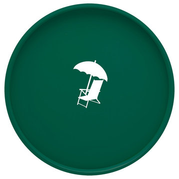Kraftware Beach Umbrella Round Serving Tray