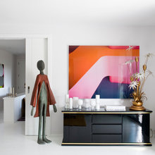 black buffet table