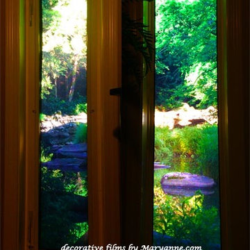 Installed stained glass door films I've done
