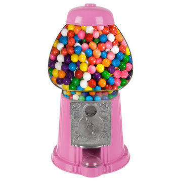 Gumball Machine With Stand 15" Vintage Metal and Glass Candy Dispenser Machine