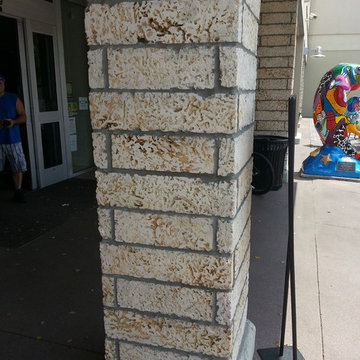 brick columns and block columns